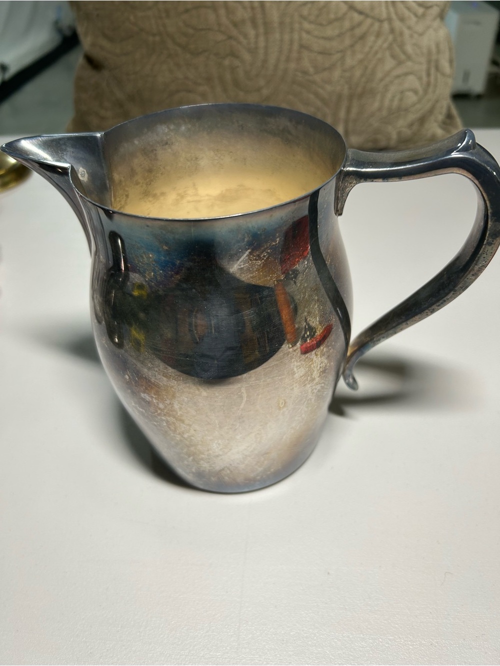 Polished Metal Pitcher - Silver Finish